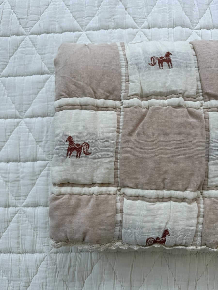 Kids western nursery Utah heirloom blanket Sunday Quilt Pony Boltranchstore.com free shipping