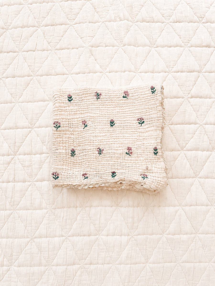 Western boutique Utah kids nursery Layered Gauze Blanket Dahlia Boltranchstore.com free shipping