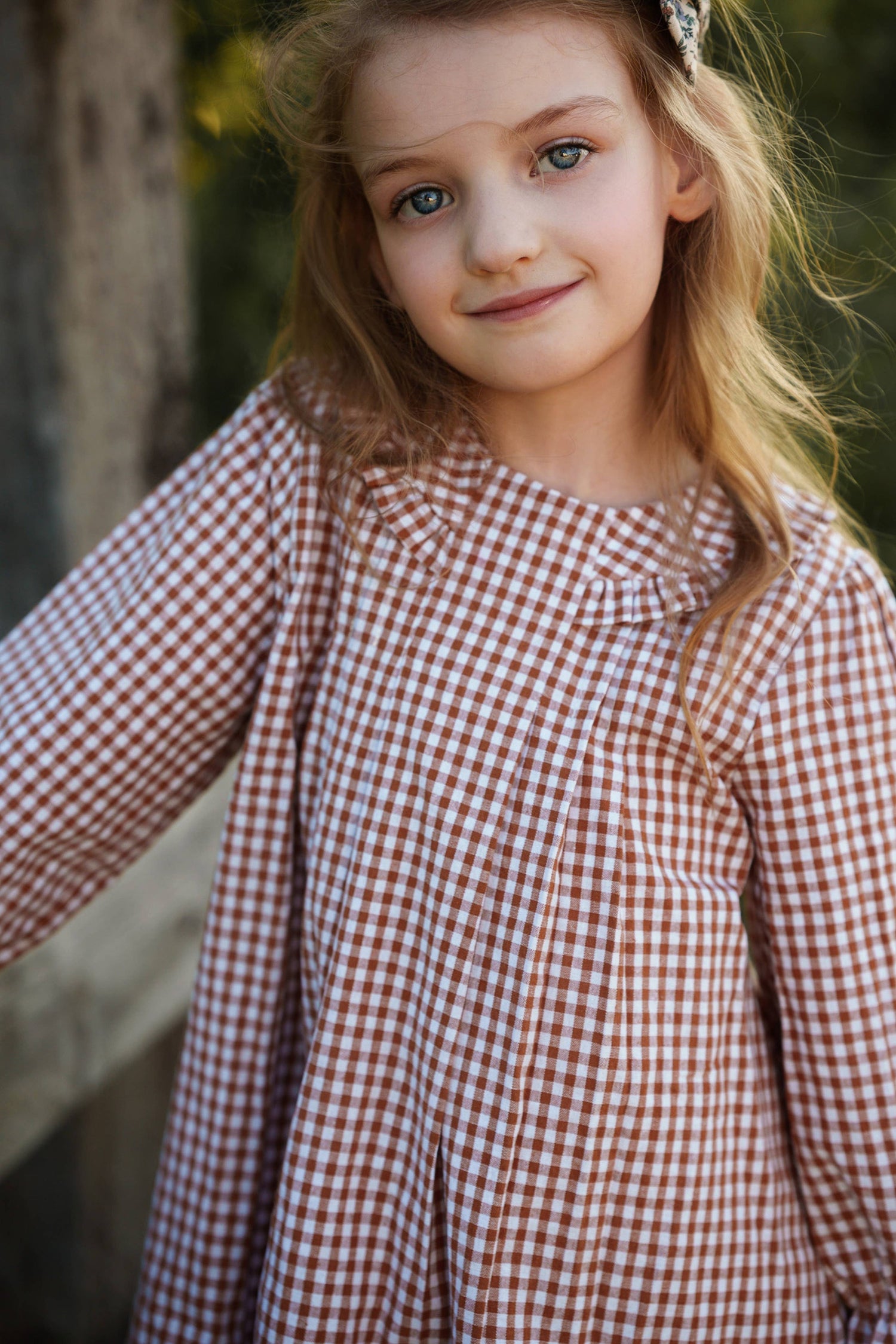 Pine Cone Ruffle Collar Dress
