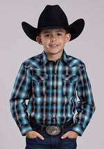 blue plaid shirt holiday kids shirt family pictures at boltranchstore.com