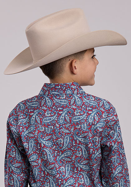 Roper Boys Bandana Paisley Western Shirt
