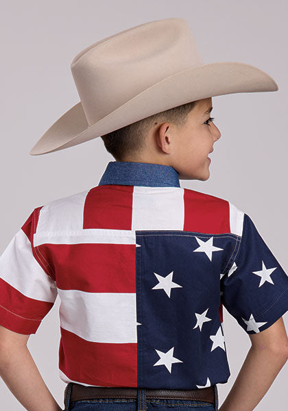 Roper Boys Stars & Stripes Short Sleeve Shirt