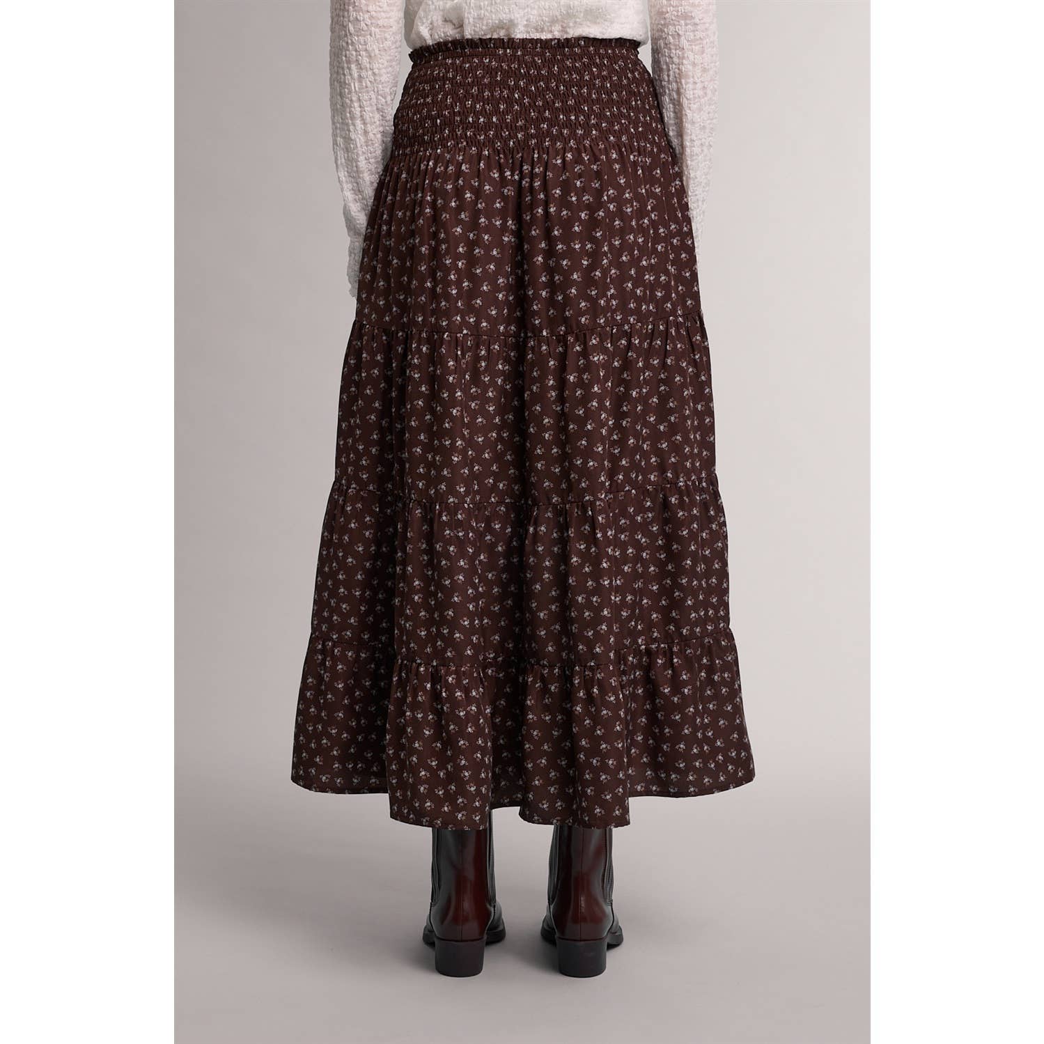 Ditsy Womens Floral Midi Skirt