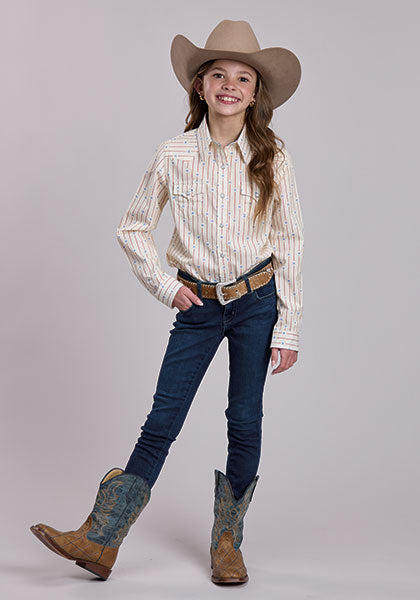 Roper Girls Stars And Stripes Shirt