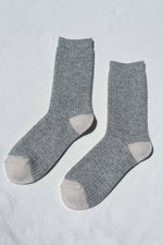 Le Bon Wool Waffled Socks patterned oatmeal and grey socks perfect cozy sock for around the fire cozy socks warm socks the best socks  available at boltranchstore.com