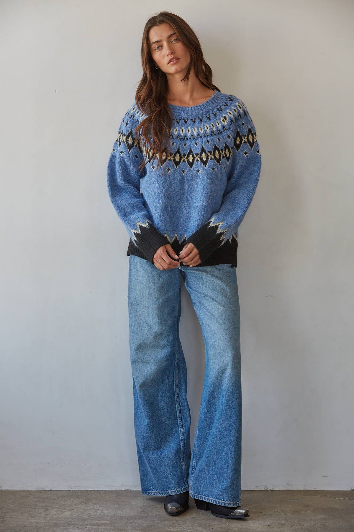 Audrey Fair Isle Long Sleeve Pullover