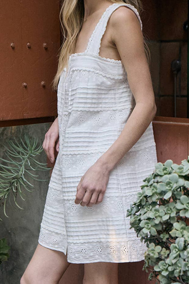Sophia Eyelet Mini Dress
