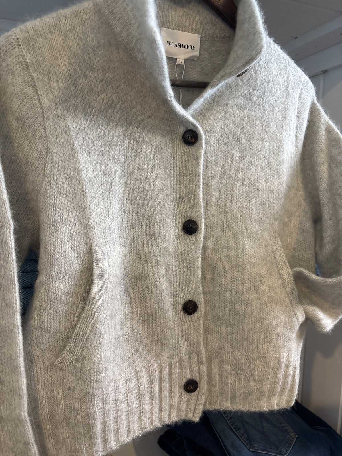 W Cashmere Quincy Cardigan Mist