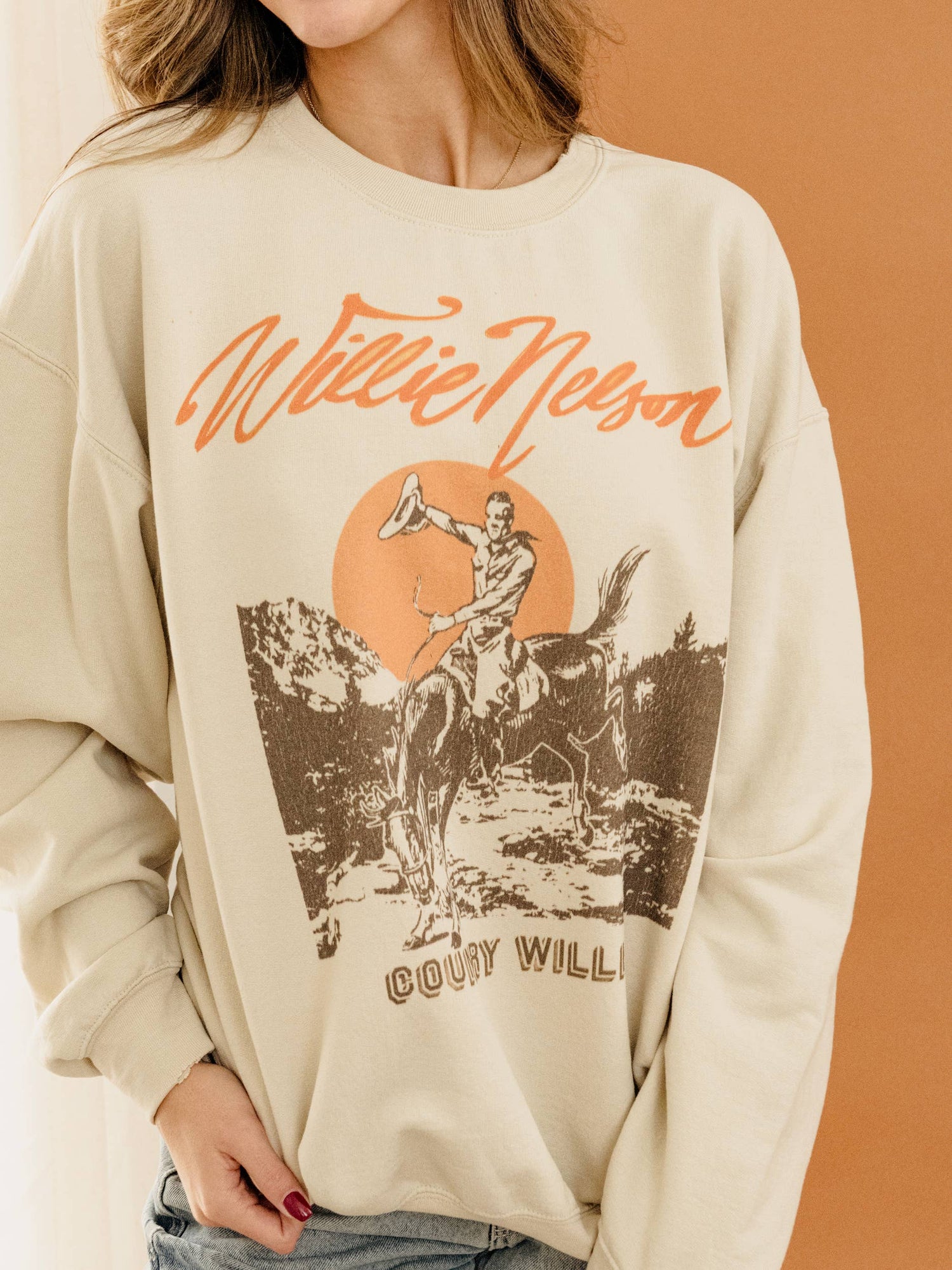Willie Nelson Country Thrifted Crewneck