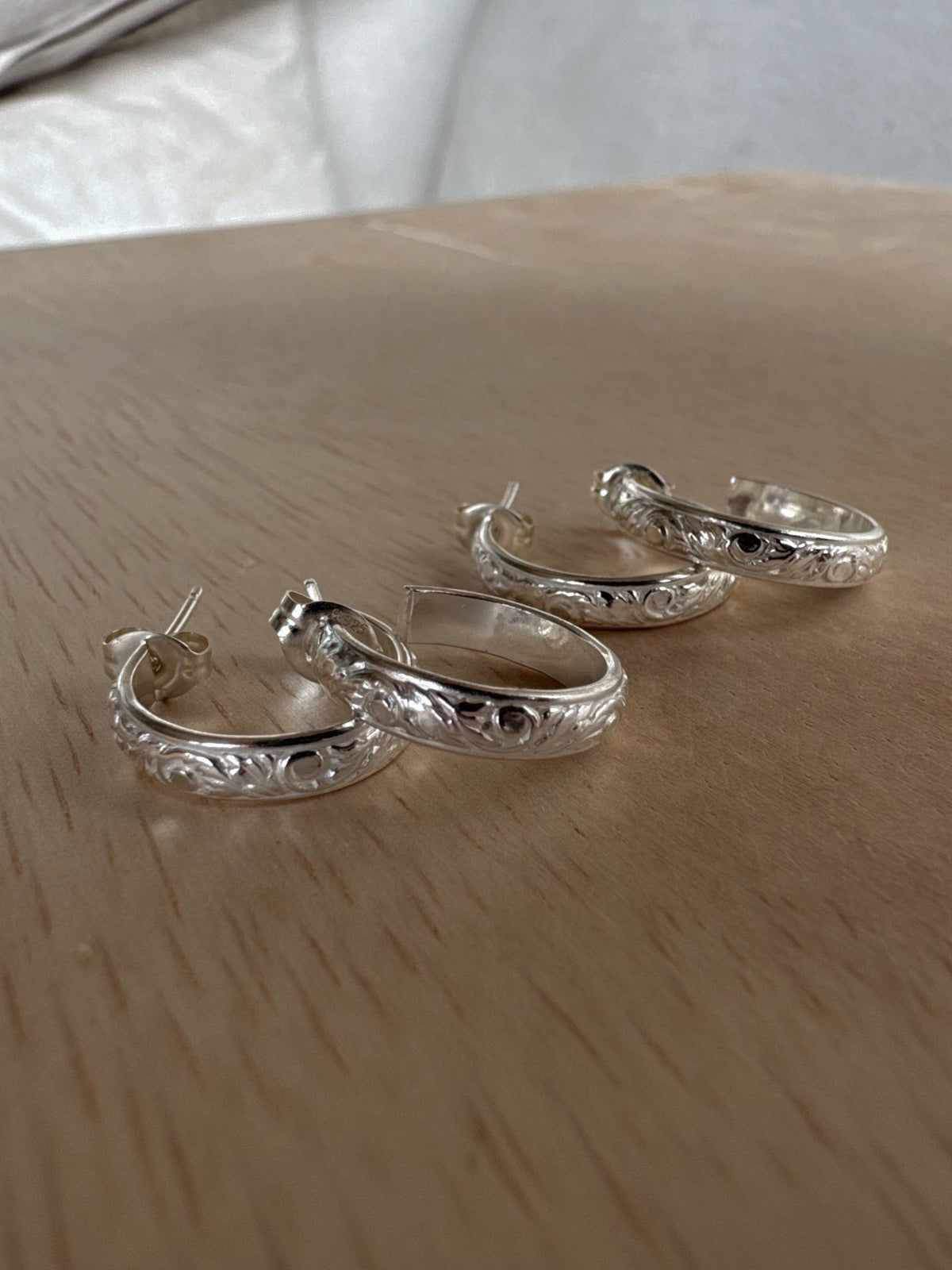 Vintage Band Stud Hoops