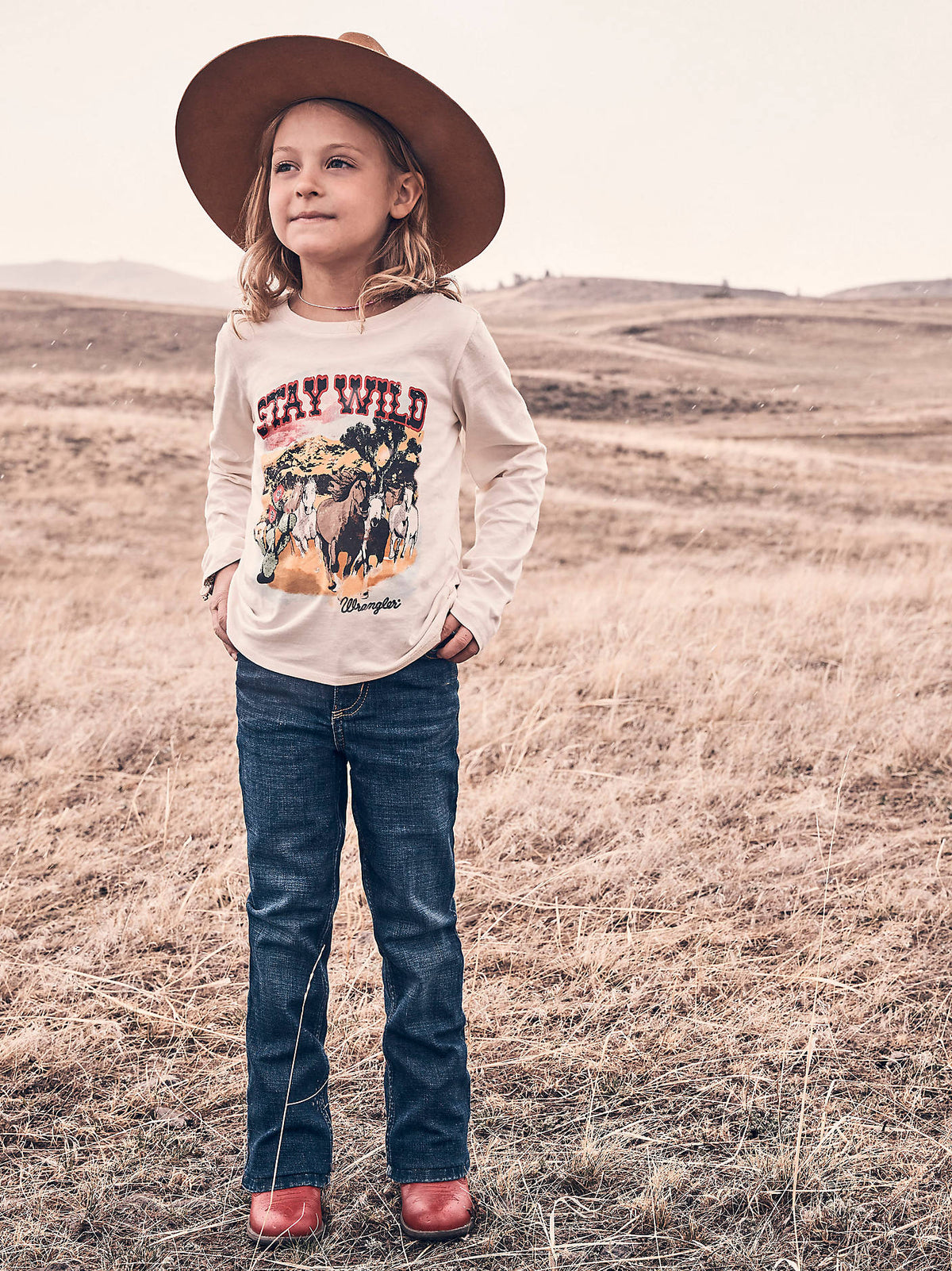 Wrangler Girls Retro Bootcut Jean in Denver at boltranchstore.com free shipping 09MWGMS little girls jeans rodeo jeans 