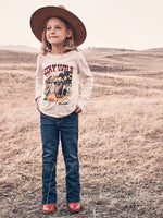 Wrangler Girls Retro Bootcut Jean in Denver at boltranchstore.com free shipping 09MWGMS little girls jeans rodeo jeans 