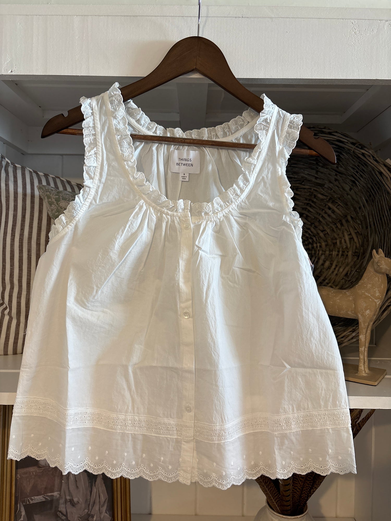 Ruffled tank top