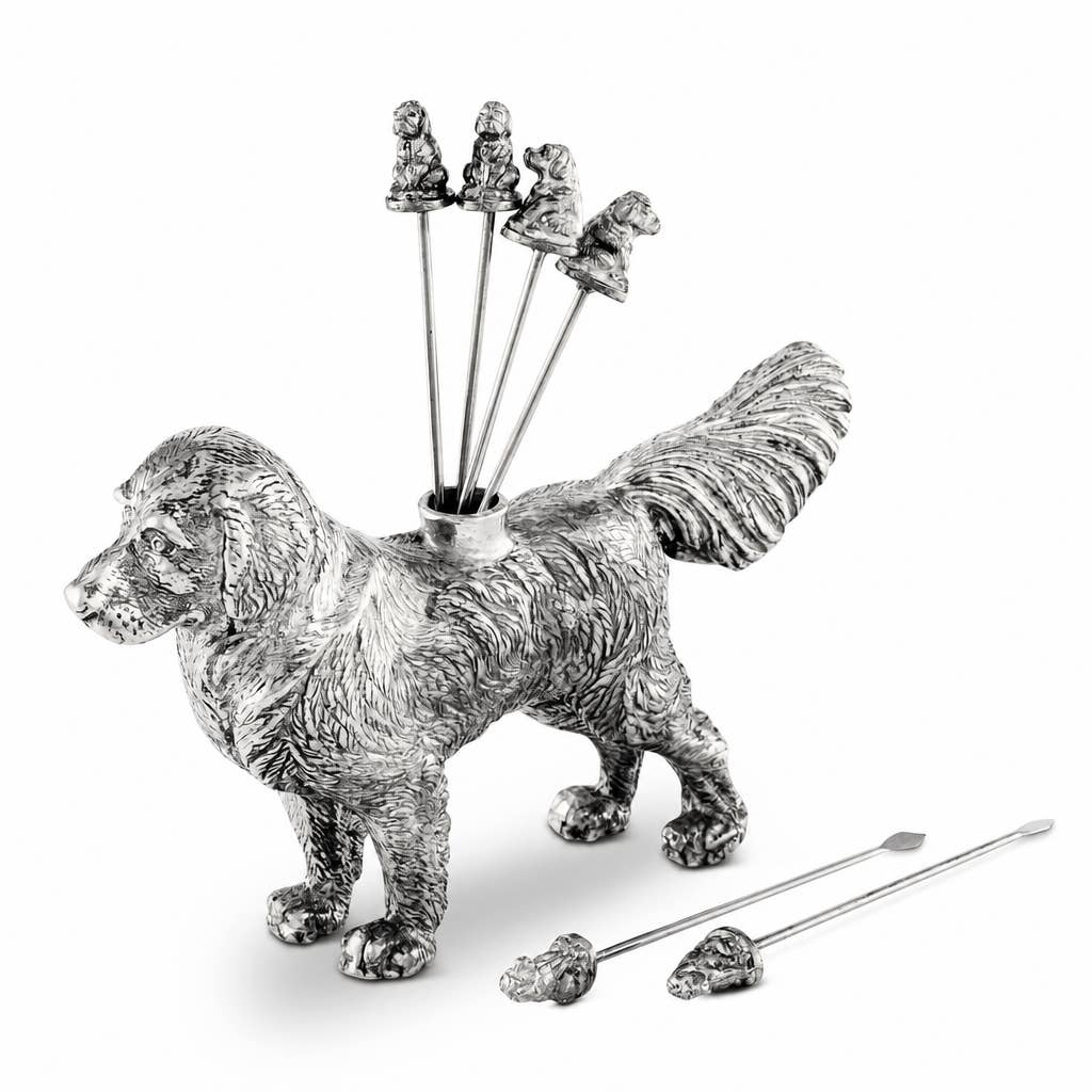 Pewter Retriever Cheese Picks