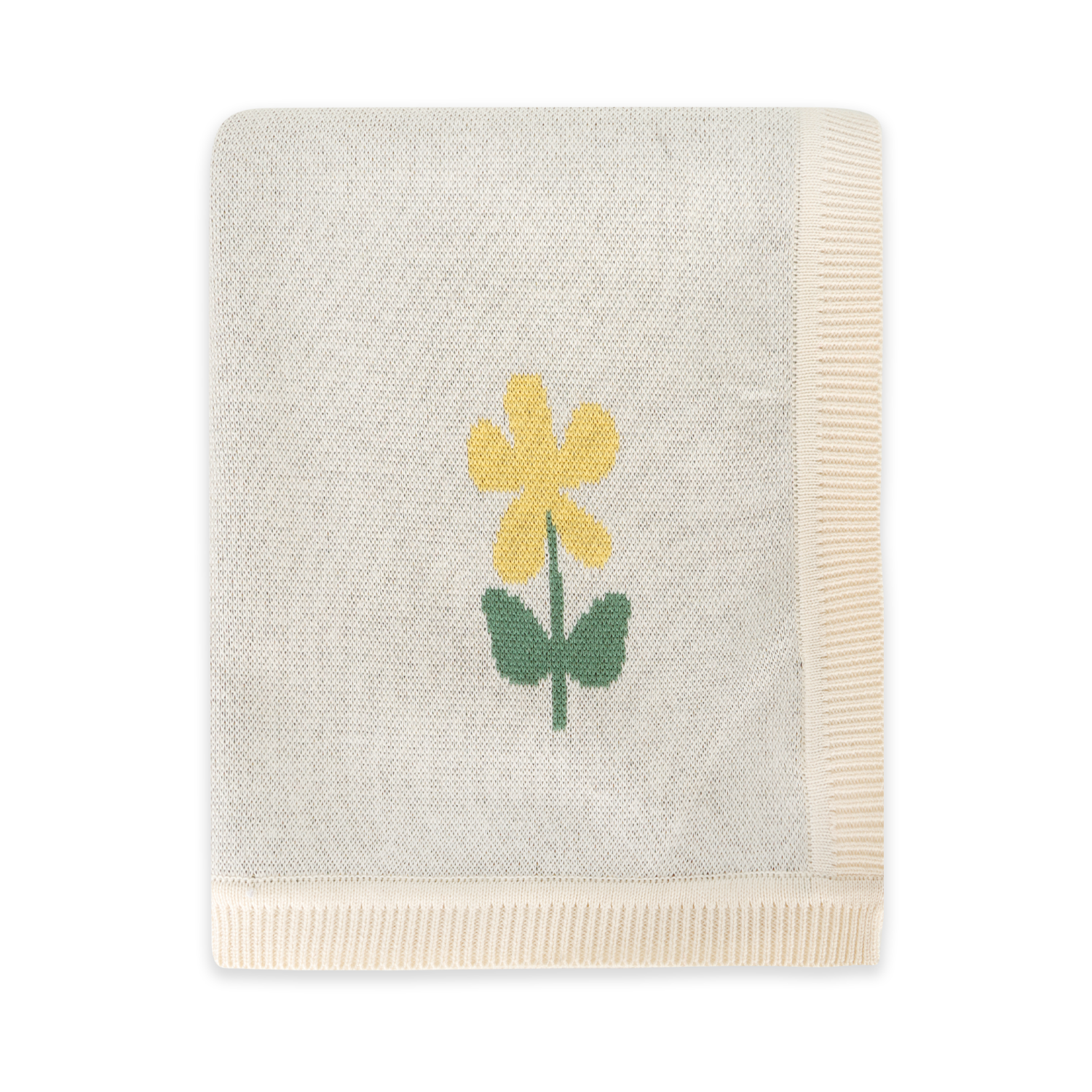 Sunny Farm Jacquard Knit Baby Blanket