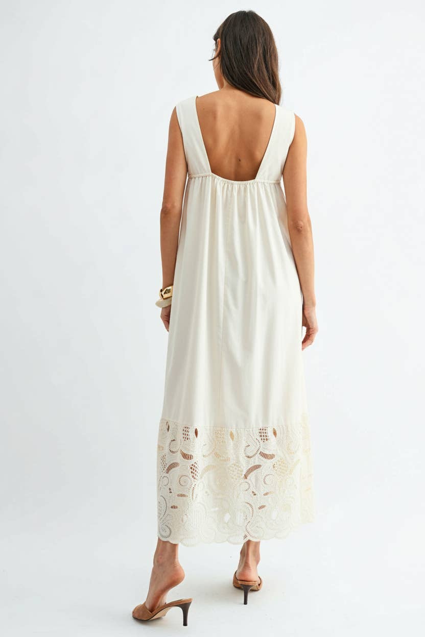 Betty Boho Lace Detail Maxi Dress
