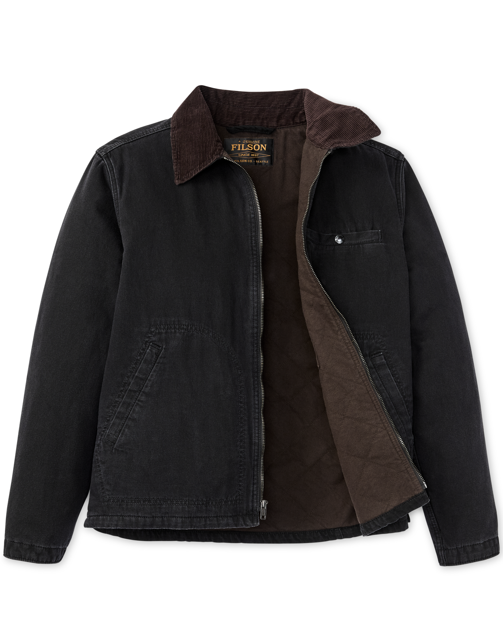 Western clothing rodeo mens fashion Utah Denim Tacoma Jacket Rinsed Black SKU F1420485237 Boltranchstore.com free shipping