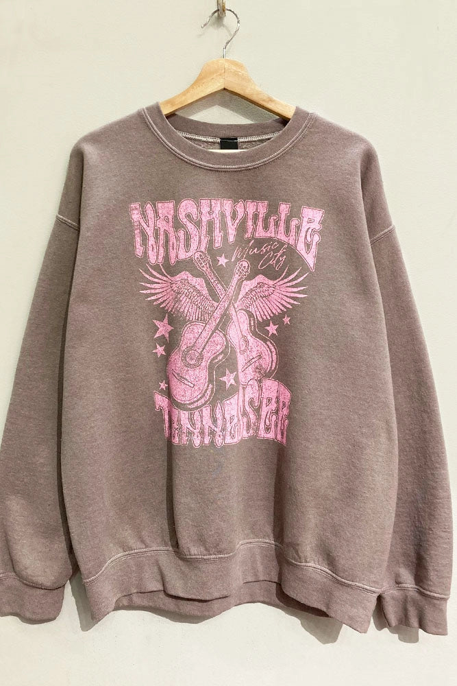 The Nashville Sweatshirt - Pebble Brown