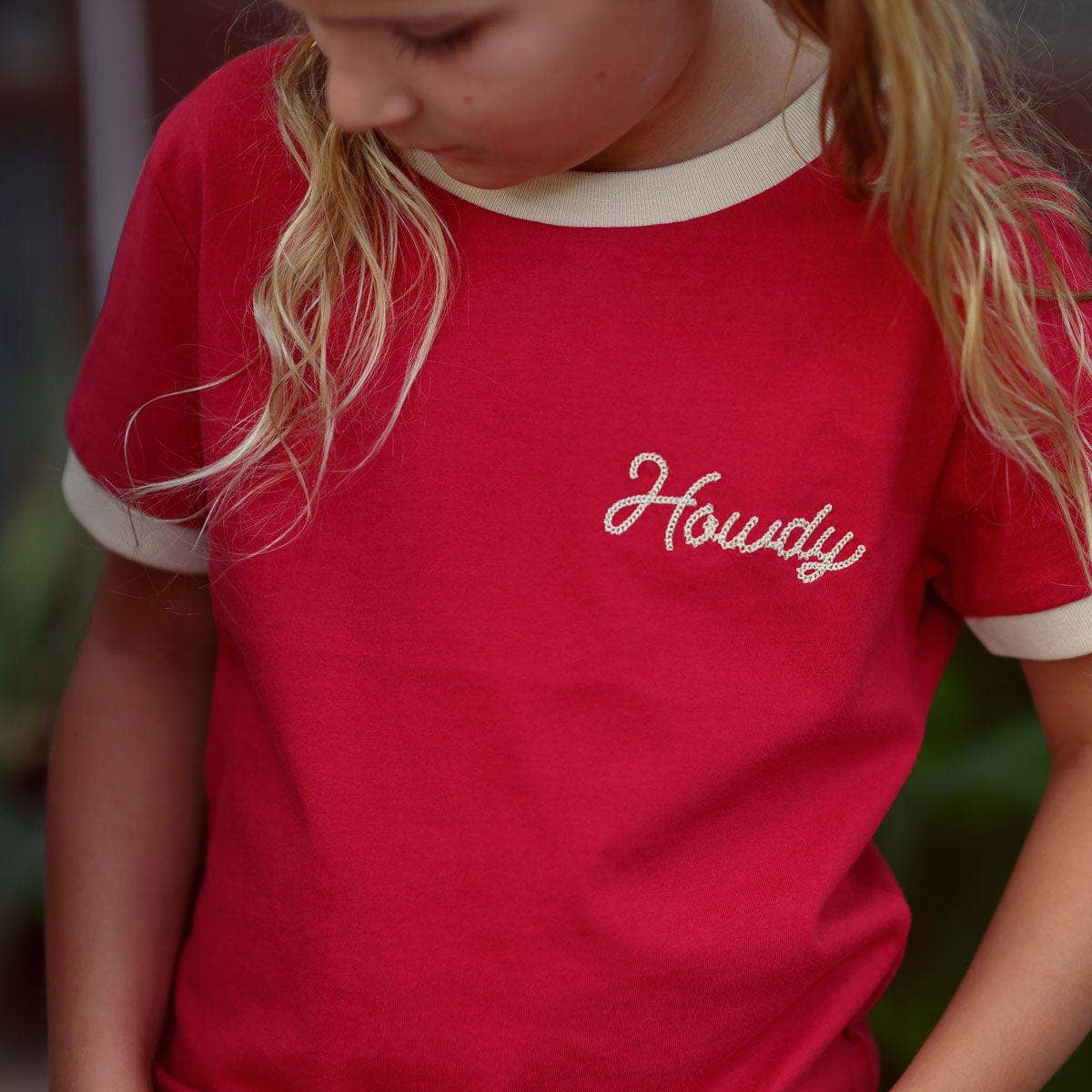 Howdy Toddler Vintage Ringer Tee