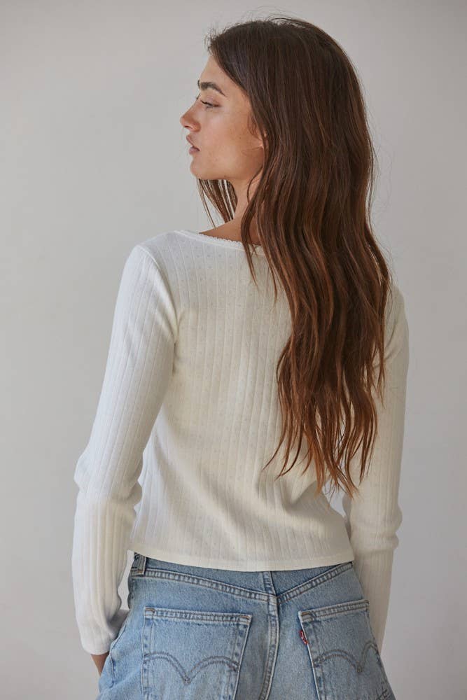 Audrey Pointelle Top