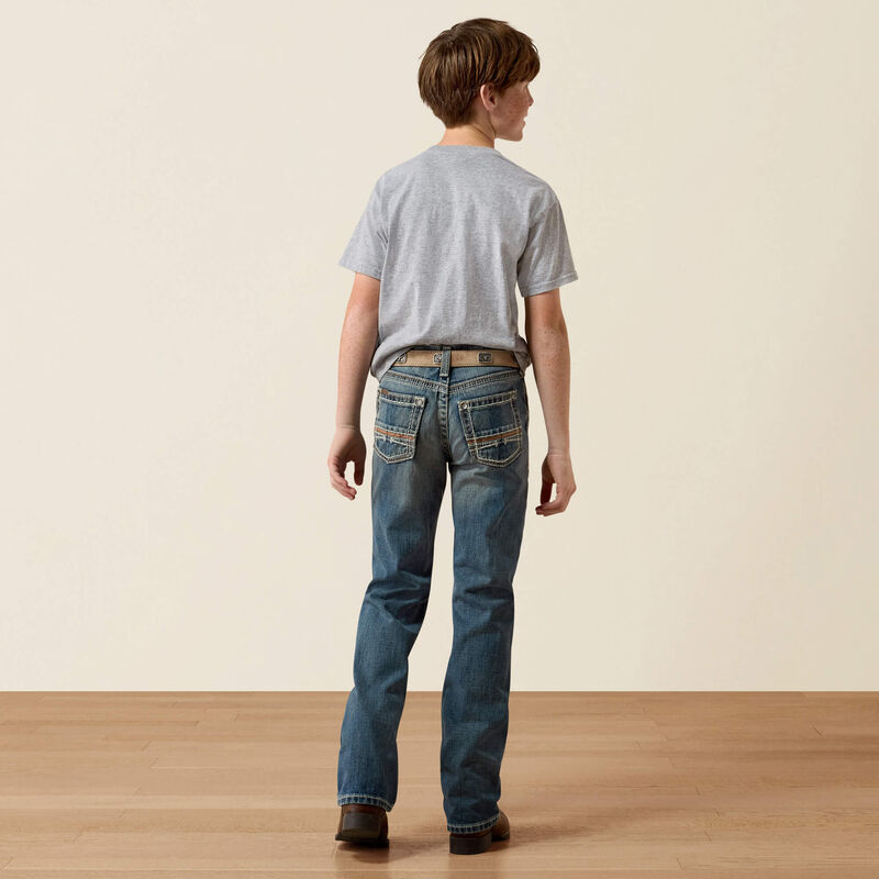 Blue jeans Ariat Boys B4 Coltrane Boot Jean in Durango 10021160 rodeo jeans kids jeans at boltranchstore.com free shipping