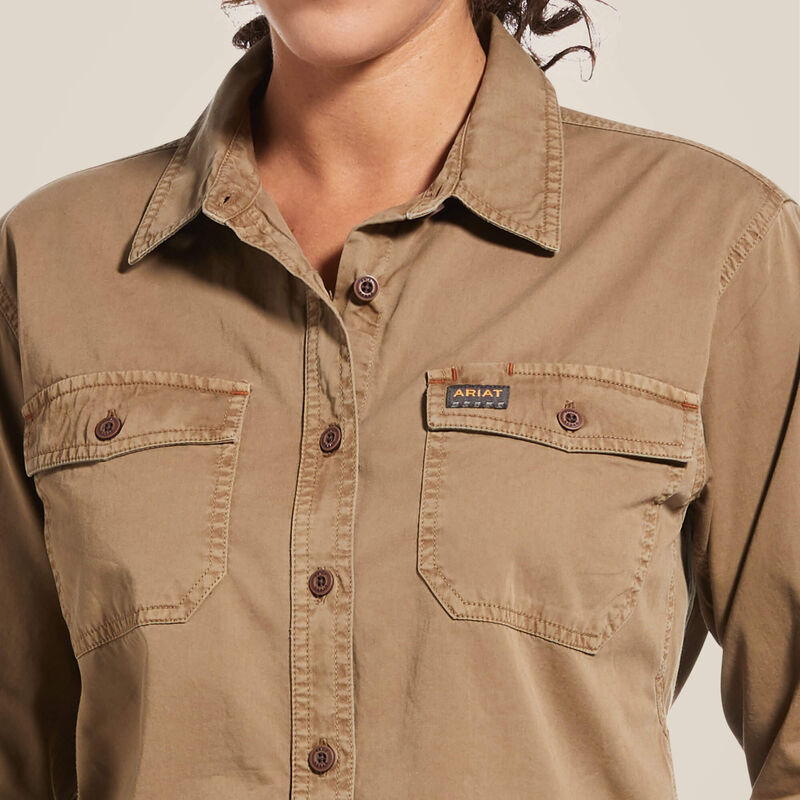 Ariat Womens Rebar Washed Twill Work Shirt