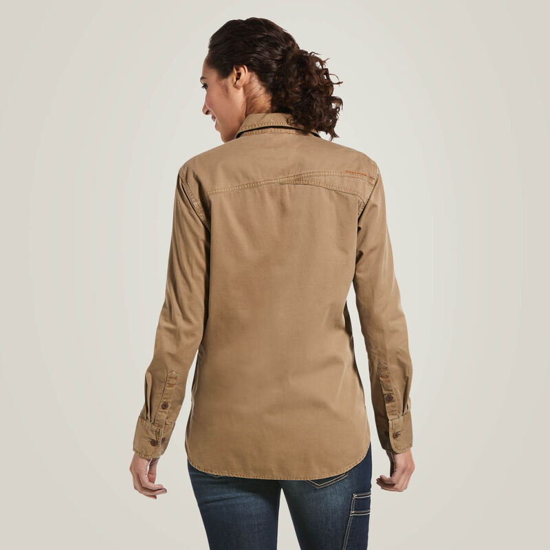 Ariat Womens Rebar Washed Twill Work Shirt