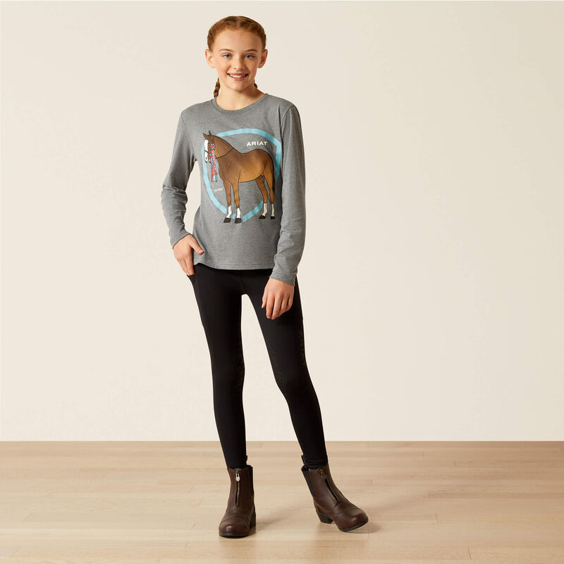 Ariat Youth Champion Pony T-Shirt - Heather Grey