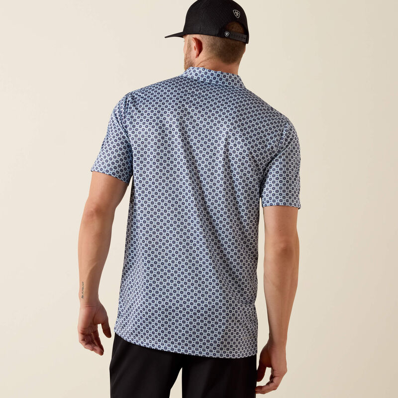 Ariat Mens Over Print Fitted Polo