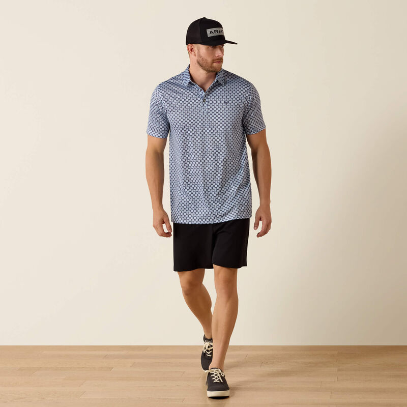 Ariat Mens Over Print Fitted Polo