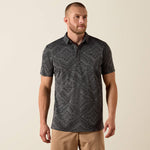 Ariat Mens Jacquard Printed Fitted Polo shop at boltranchstore.com western wear free shipping mens gold western shirt short sleeve polo shirt mens summer rodeo shirt