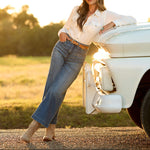 Ariat Womens Bianca Western Snap Shirt shop at boltranchstore.com free shipping western wear womens pearl snap button up white long sleeve western outfit or rodeo 