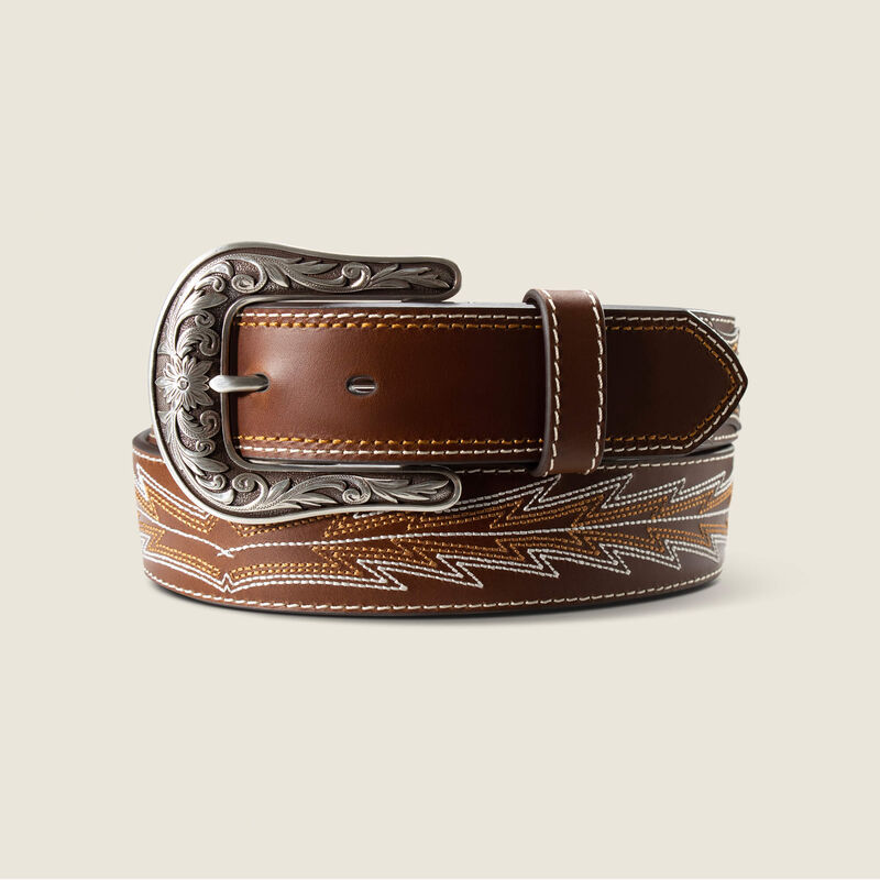 Ariat Ladies Belt Cassanova Brown leather belt with decorative buckle everyday wear free shipping available at boltranchstore.com 10072588 