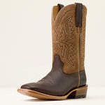 Ariat Mens Preston Wide Square Toe Cowboy Boot 10074237 brown cowboy boot western fashion popular work boot Boltranchstore.com Free Shipping rodeo boot