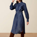 Ariat Culham Dress rein blue midweight twill shirt dress womens western boutique Utah SKU 10079029