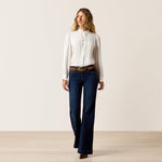 Ariat Cricklade Blouse rayon blend fabric with soft drape for ranch wear and rodeo