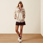 Rodeo western style womens boutique Utah Ariat Womens Running Wild Half Zip Sweatshirt Oatmeal Heather SKU 10079255 Boltranchstore.com free shipping