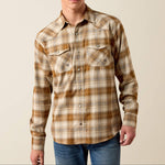 Mens western Ariat Mens Retro Hayes Fitted Snap Shirt Peyote Plaid SKU 10079299 Ariat Mens Retro Hayes Fitted Snap Shirt clothing Utah rodeo 