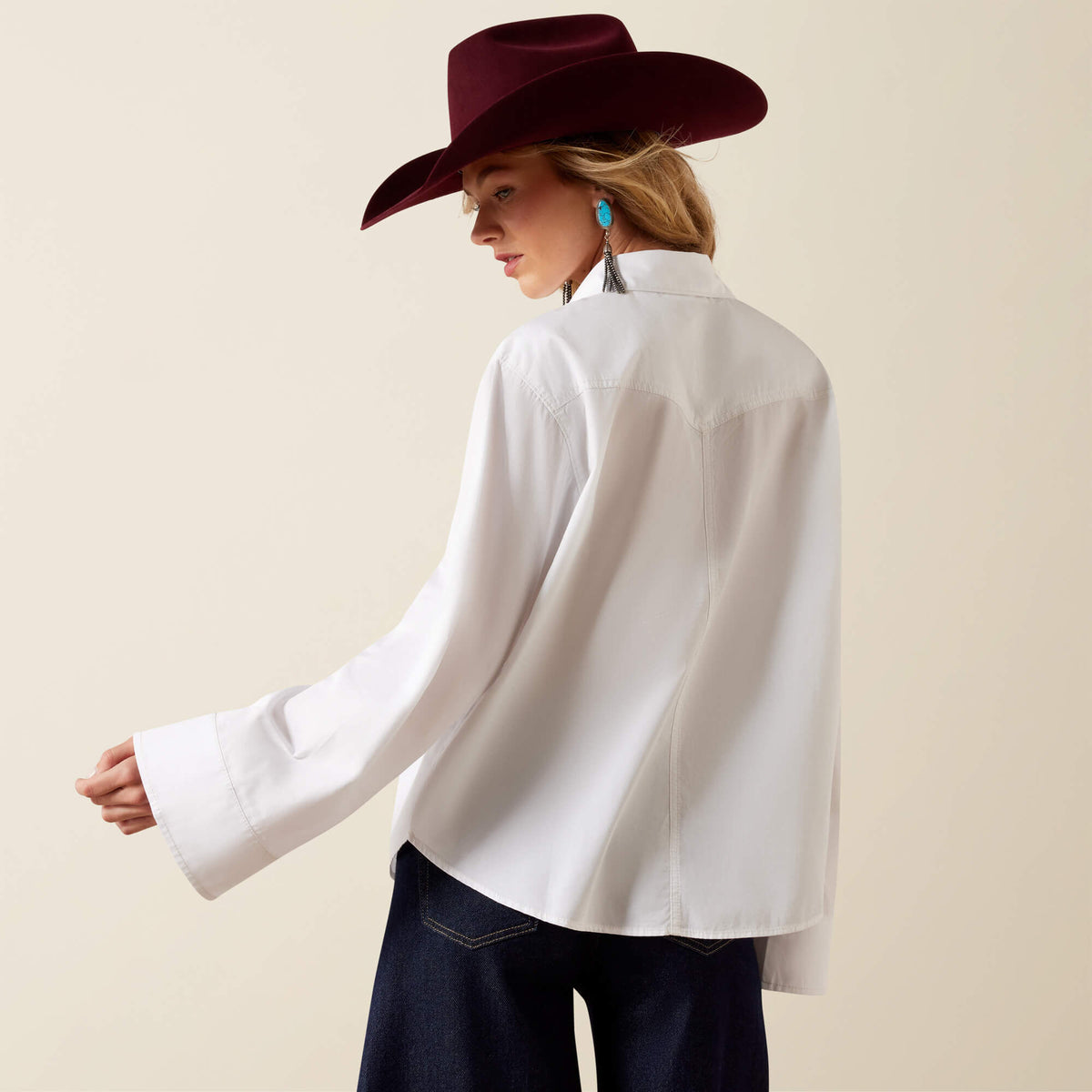 Western clothing womens fashion Utah boutique Ariat Womens Cassidy Top White SKU 10079427 Boltranchstore.com free shipping