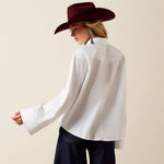 Western clothing womens fashion Utah boutique Ariat Womens Cassidy Top White SKU 10079427 Boltranchstore.com free shipping