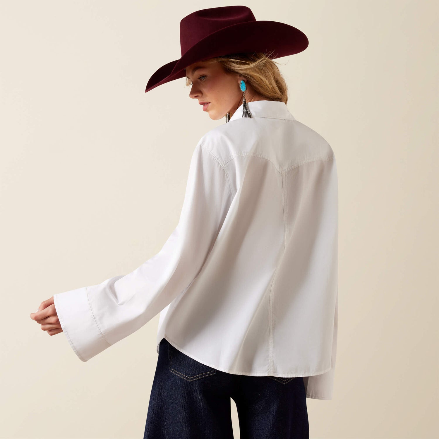 Western clothing womens fashion Utah boutique Ariat Womens Cassidy Top White SKU 10079427 Boltranchstore.com free shipping