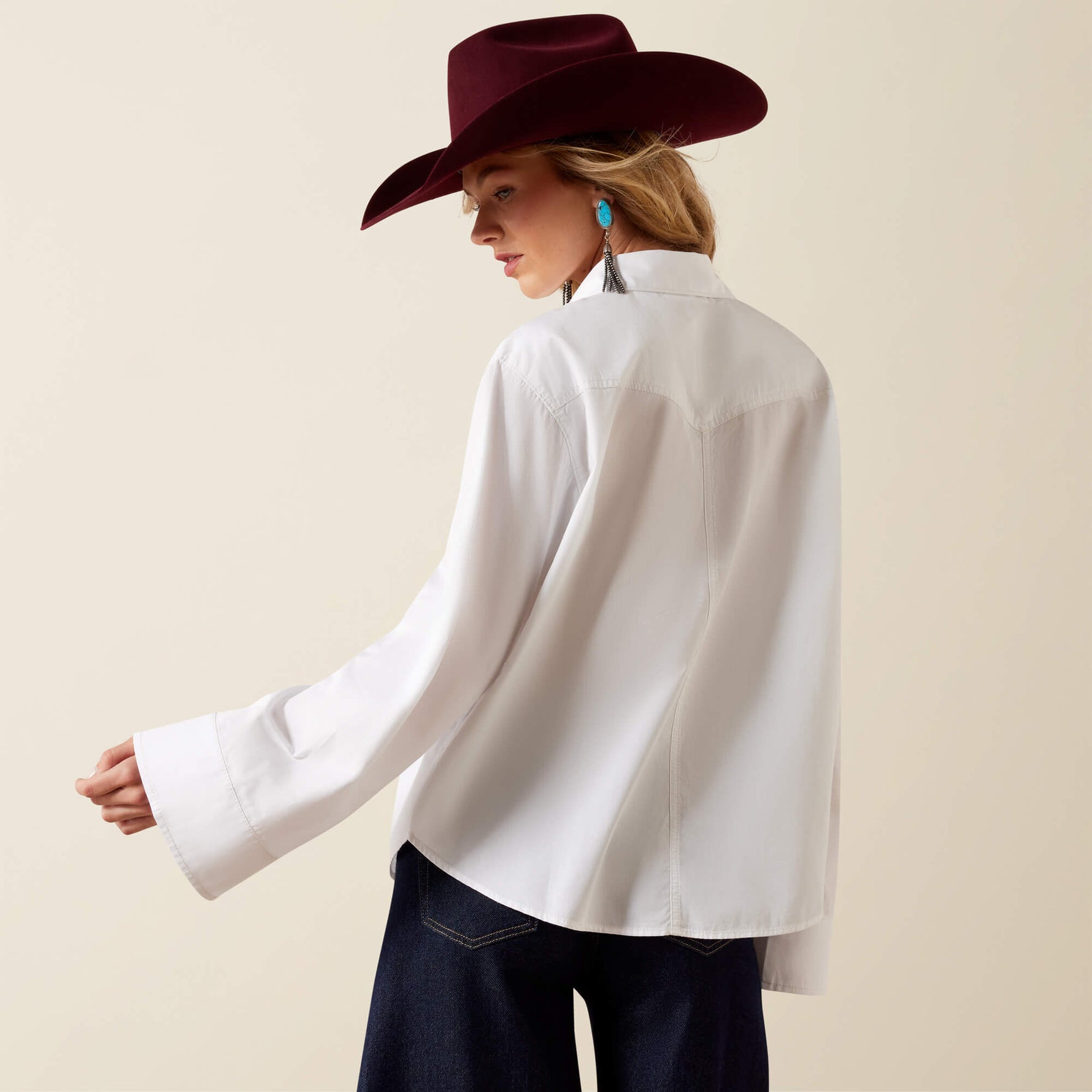 Western clothing womens fashion Utah boutique Ariat Womens Cassidy Top White SKU 10079427 Boltranchstore.com free shipping