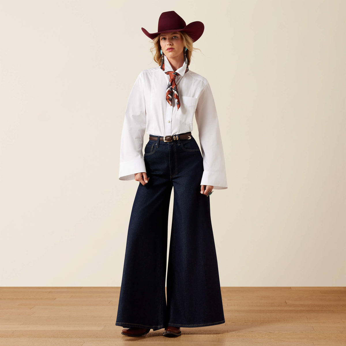 Rodeo western style womens boutique Utah Ariat Womens Cassidy Top White SKU 10079427 Boltranchstore.com free shipping