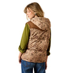 Ariat Frontier Puffer Vest Retro Rodeo Dachshund sleeveless puffer silhouette with quilted baffles and contrast tan back yoke womens western clothing