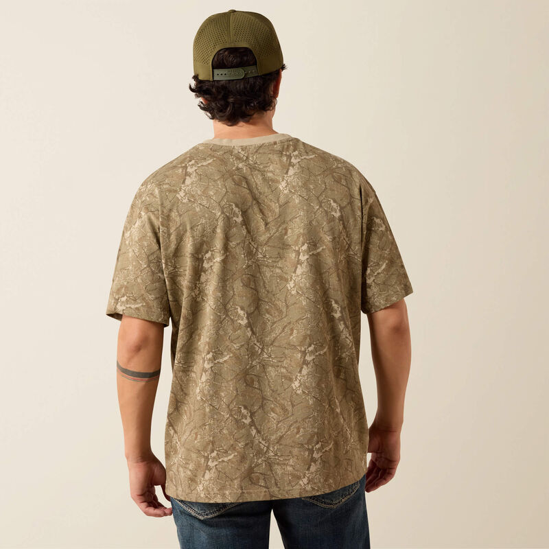 Ariat Mens All Over Print Camo ToughStock Boxy TShirt
