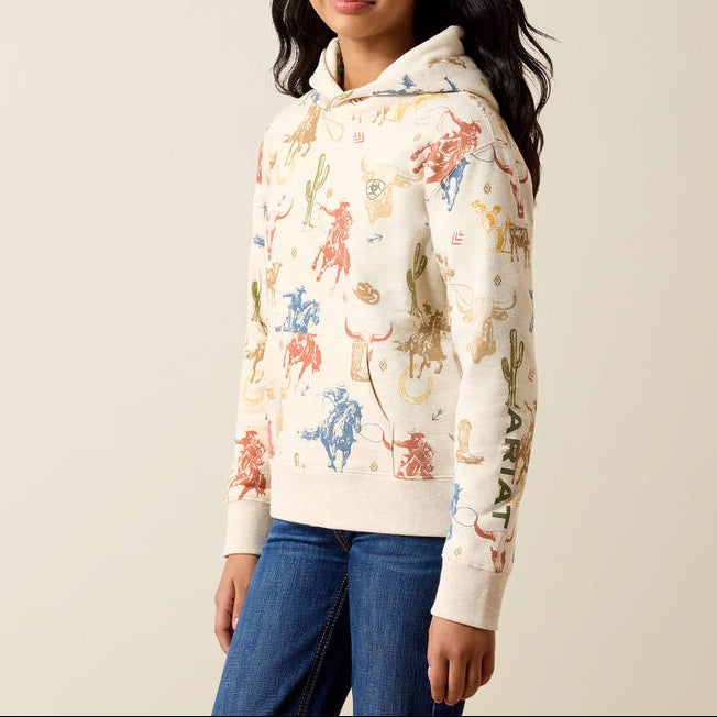 SKU 10079596 Ariat Kids Ranch Tale Hoodie girls western hoodie western 