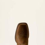 Ariat Mens Sport Trail Cam Wide Square Toe Cowboy Boot wide square toe in distressed full grain leather western fashion