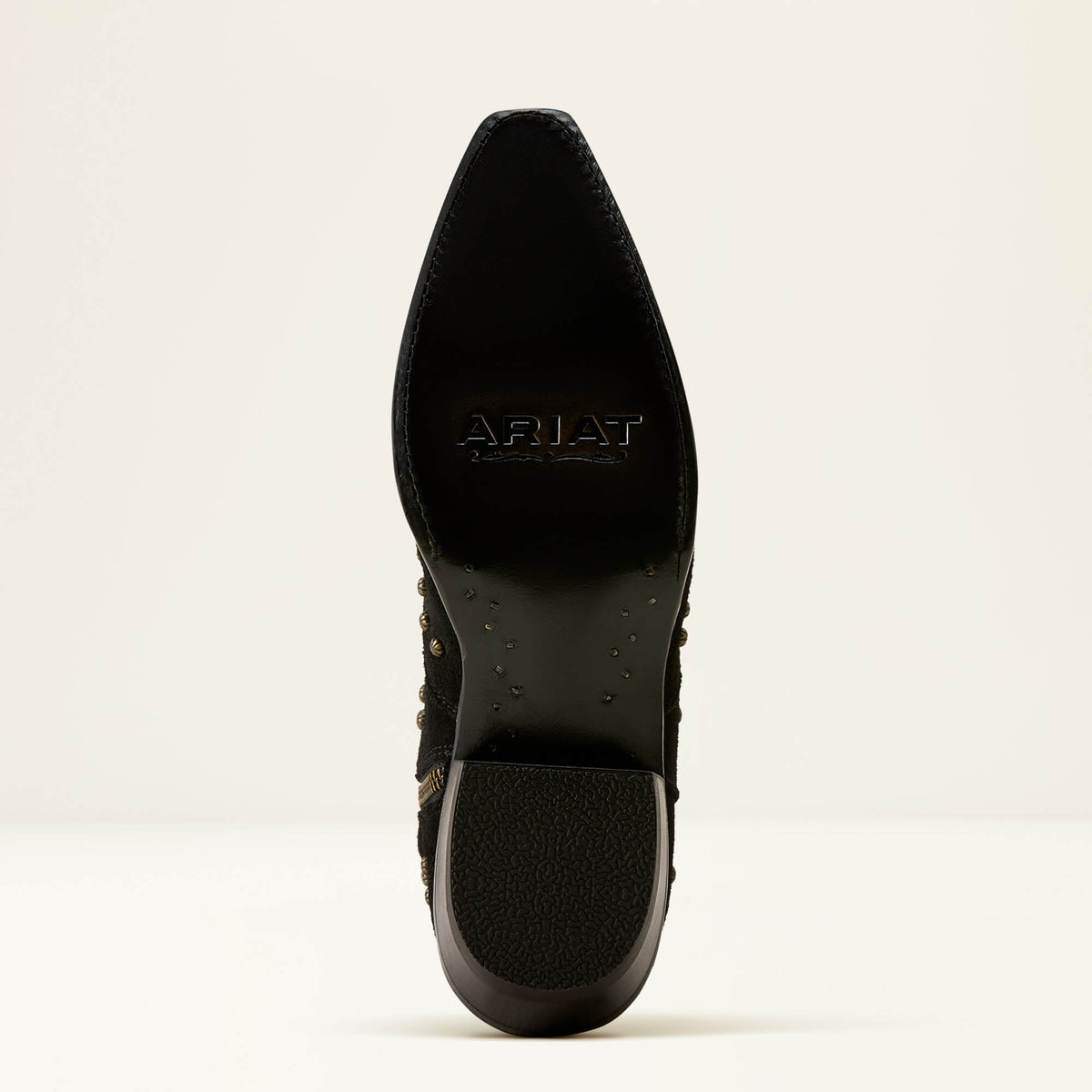 Ariat Siren X Toe Western Boot Black Suede vegetable tanned leather sole with Goodyear welt construction ranch wear