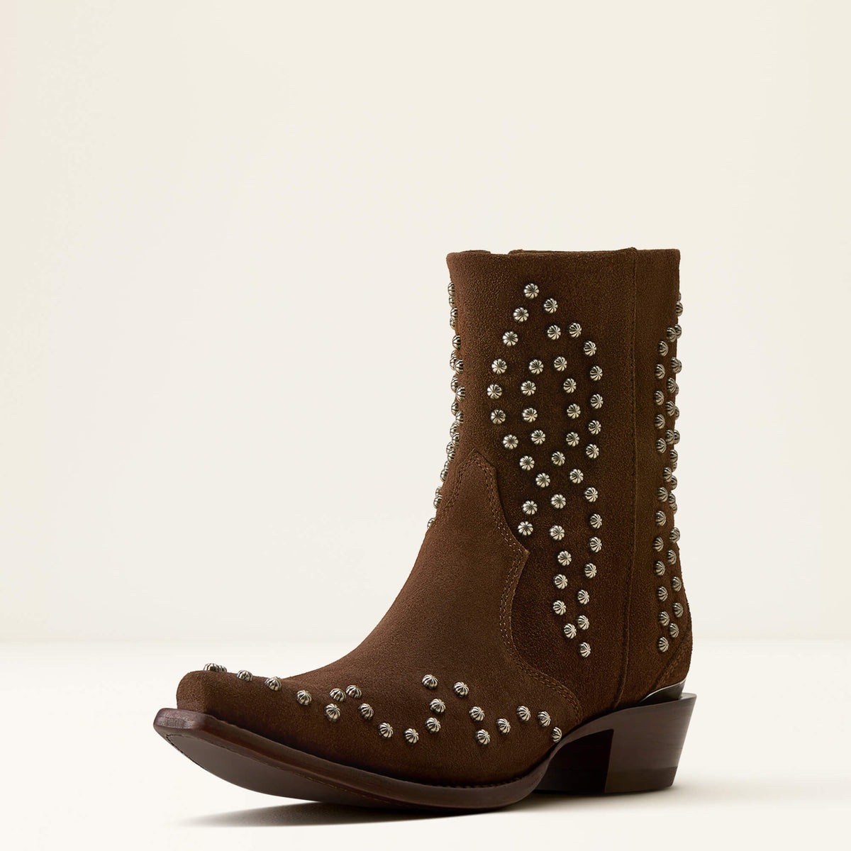 Ariat Siren X Toe Western Boot Walnut Suede walnut brown premium suede womens western shorty boot womens western boutique Utah SKU 10080357
