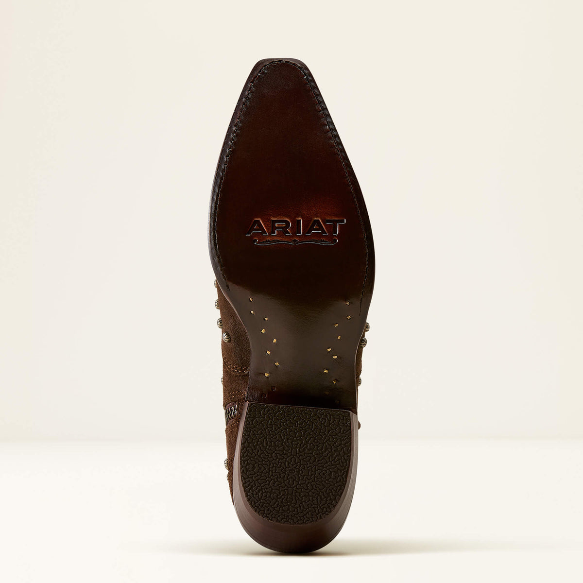 Ariat Siren X Toe Western Boot Walnut Suede vegetable tanned leather sole with Goodyear welt construction ranch wear